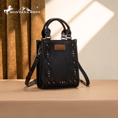 MW1334-1831  Montana West Embroidered Aztec Small Tote/Crossbody
