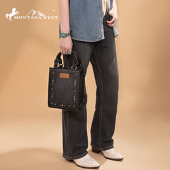 MW1334-1831  Montana West Embroidered Aztec Small Tote/Crossbody