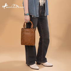 MW1334-1831  Montana West Embroidered Aztec Small Tote/Crossbody
