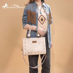 MW1334G-8250 Montana West Embroidered Concealed Carry Collection Tote