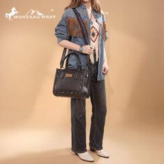 MW1334G-8250 Montana West Embroidered Concealed Carry Collection Tote