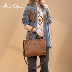 MW1334G-8250 Montana West Embroidered Concealed Carry Collection Tote