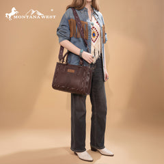 MW1334G-8250 Montana West Embroidered Concealed Carry Collection Tote