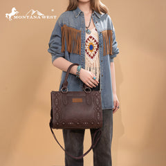 MW1334G-8250 Montana West Embroidered Concealed Carry Collection Tote