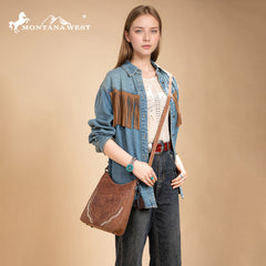 MW1335-8330  Montana West Embossed Collection Crossbody Bag