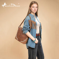 MW1335G-918  Montana West Embossed Collection Hobo Shoulder Bag