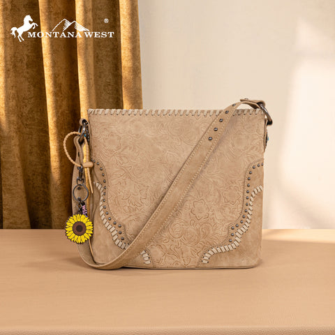 MW1335G-918  Montana West Embossed Collection Hobo Shoulder Bag