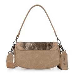 MW1336-8633  Montana West Hair-On Cowhide Mini Shoulder Bag/Crossbody/Clutch-Tan