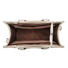 MW1339-2002  Montana West Tooled Concho Tote/Crossbody -Beige