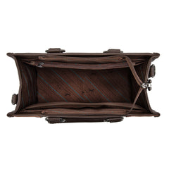 MW1339-2002  Montana West Tooled Concho Tote/Crossbody -Coffee