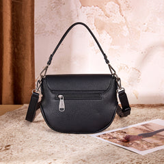 MW1340-8360  Montana West Turquoise Concho Saddle Crossbody - Black