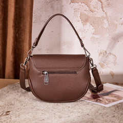 MW1340-8360  Montana West Turquoise Concho Saddle Crossbody -Coffee