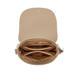 MW1340-8360  Montana West Turquoise Concho Saddle Crossbody -Tan