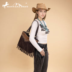MW1340G-8317 Montana West Fringe Collection Concealed Carry Tote