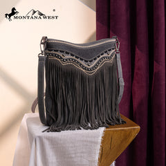 MW1340G-9360   Montana West Fringe Collection Crossbody