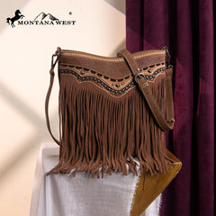 MW1340G-9360   Montana West Fringe Collection Crossbody