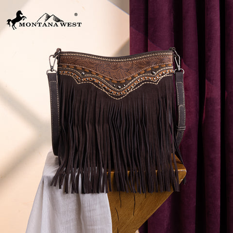 MW1340G-9360   Montana West Fringe Collection Crossbody