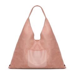 MW1341-9182   Montana West Boot Stitch Fringe Large Hobo Bag