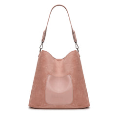 MW1341-918  Montana West Boot Stitch Fringe Hobo Bag