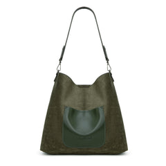 MW1341-918  Montana West Boot Stitch Fringe Hobo Bag