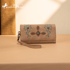 MW1344-W002 Montana West Concho Embroidered Collection Wallet