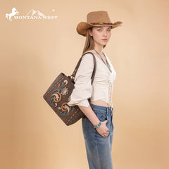 MW1348-8250  Montana West Embroidered Tote Bag