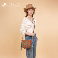 MW1348-8360  Montana West Embroidered Crossbody