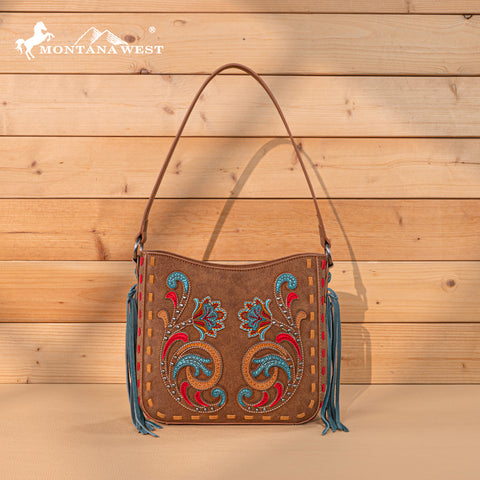 MW1348-918  Montana West Embroidered Hobo Bag
