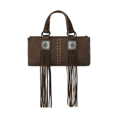 MW1351-888 Montana West Western Fringe Concho Collection Mini Crossbody Bag  Coffee