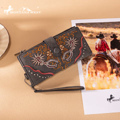 MW1352-W2000   Montana West Embroidered Collection Wallet