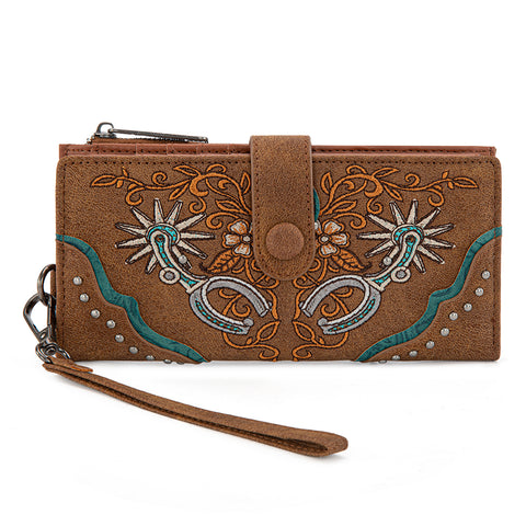 MW1352-W2000   Montana West Embroidered Collection Wallet