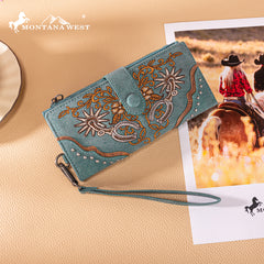 MW1352-W2000   Montana West Embroidered Collection Wallet