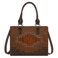MW1354G-8355   Montana West Tooled Aztec Concealed Carry Tote/Crossbody