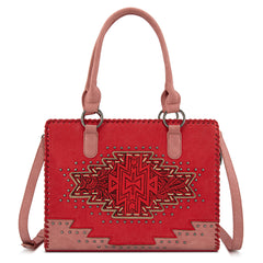 MW1354G-8355   Montana West Tooled Aztec Concealed Carry Tote/Crossbody