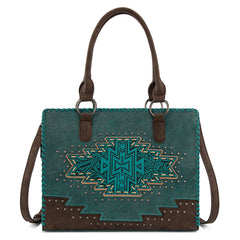 MW1354G-8355   Montana West Tooled Aztec Concealed Carry Tote/Crossbody