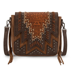 MW1354-8360 Montana West Tooled Aztec Collection Collection Crossbody