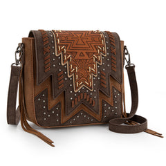 MW1354-8360 Montana West Tooled Aztec Collection Collection Crossbody