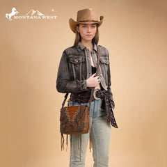 MW1354-8360 Montana West Tooled Aztec Collection Collection Crossbody