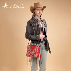 MW1354-8360 Montana West Tooled Aztec Collection Collection Crossbody