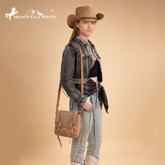 MW1354-8360 Montana West Tooled Aztec Collection Collection Crossbody
