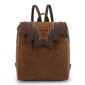 MW1354-9110 Montana West Tooled Aztec Backpack