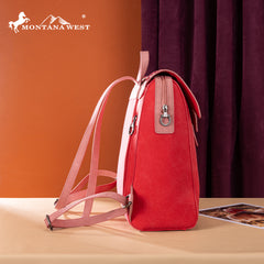 MW1354-9110   Montana West Tooled Aztec Backpack