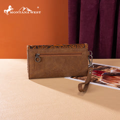 MW1354-W018  Montana West Tooled Aztec Collection Wallet
