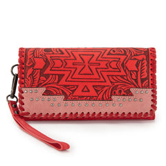 MW1354-W018  Montana West Tooled Aztec Collection Wallet