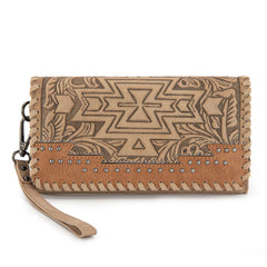 MW1354-W018  Montana West Tooled Aztec Collection Wallet