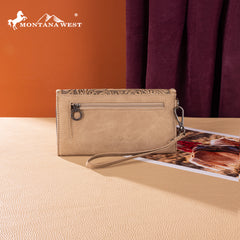 MW1354-W018  Montana West Tooled Aztec Collection Wallet