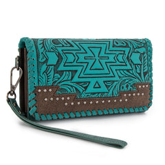 MW1354-W018  Montana West Tooled Aztec Collection Wallet
