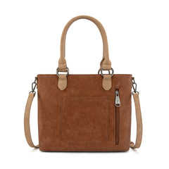 MW1356-8260  Montana West Western Tooled Aztec Concealed Carry Tote/Crossbody