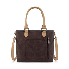 MW1356-8260  Montana West Western Tooled Aztec Concealed Carry Tote/Crossbody