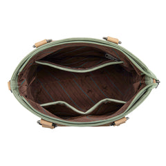 MW1356-8260  Montana West Western Tooled Aztec Concealed Carry Tote/Crossbody